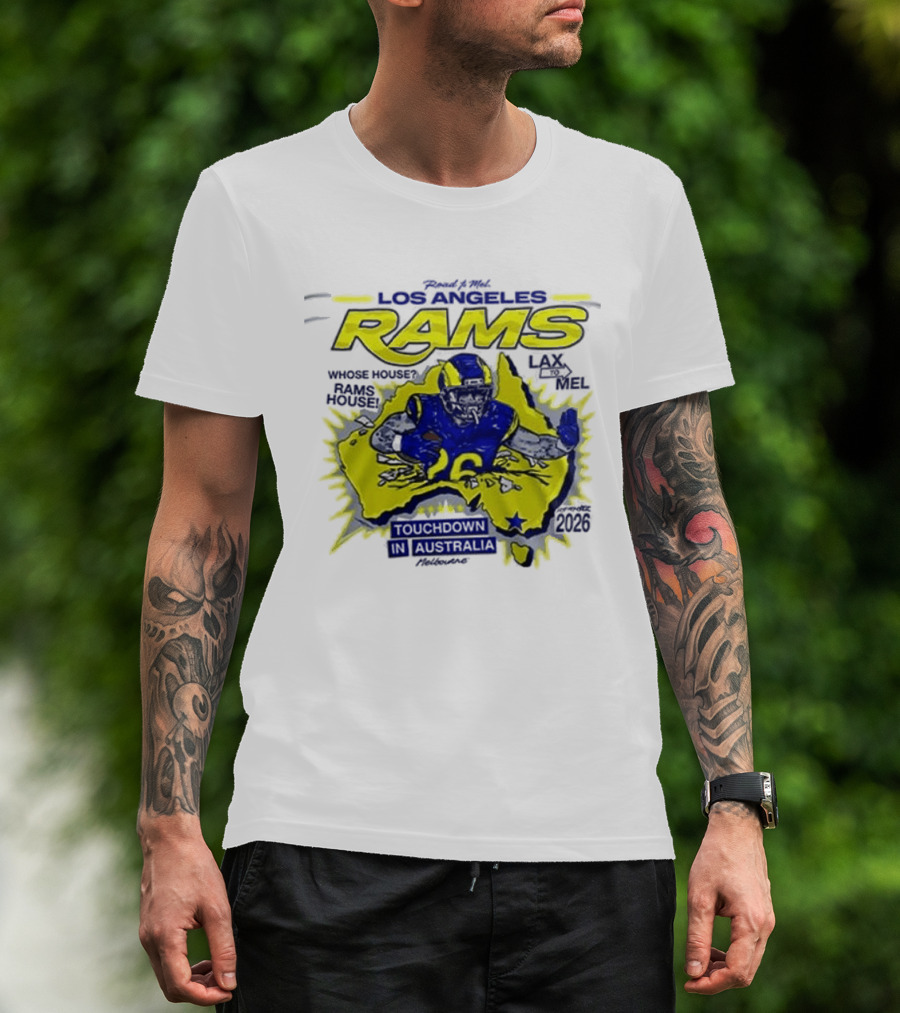 Los Angeles Rams Touchdown Fans Support Down Under Australia T-Shirt