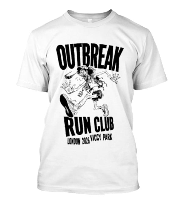 Outbreak Fest Run Club London 2026 Viccy Park Running Zombie T-Shirt