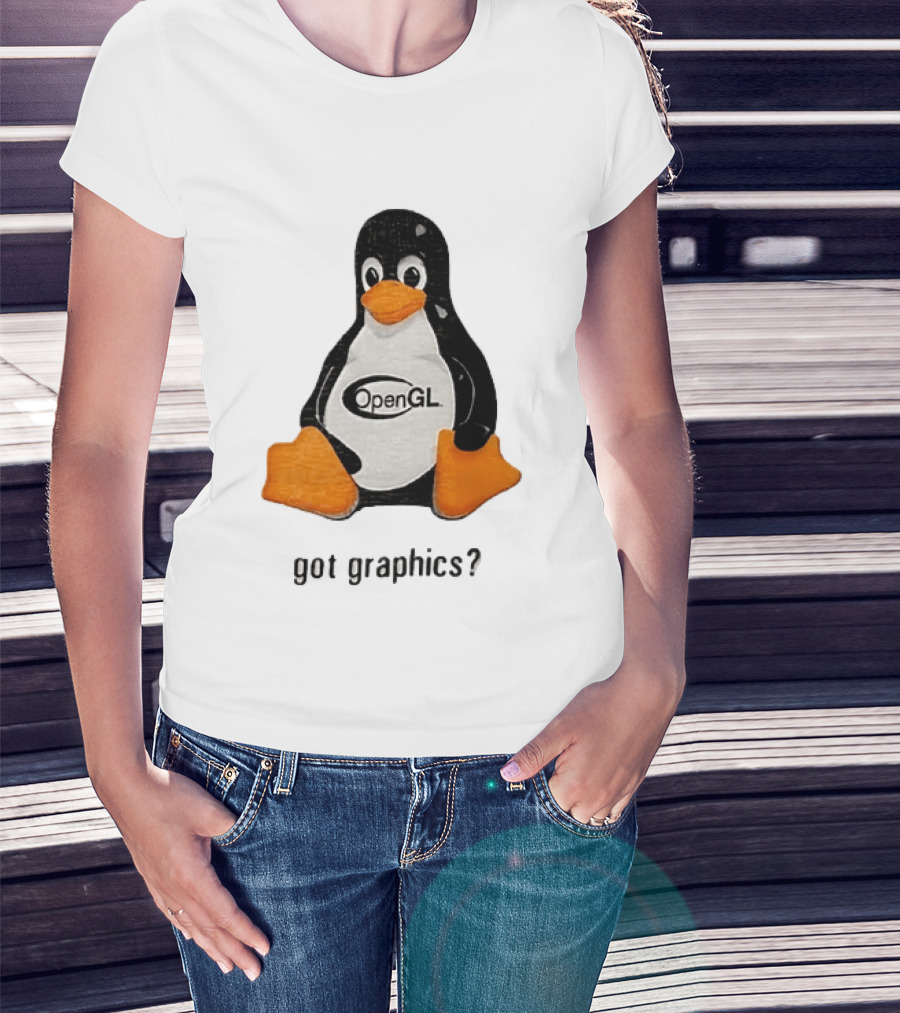Tux Linux Penguin OpenGL Got Graphics? T-Shirt
