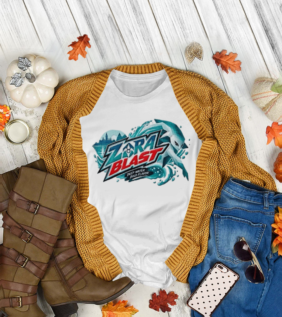 Zora Link The Legend Of Zelda Zora Blast Deep Water Flavor T-Shirt