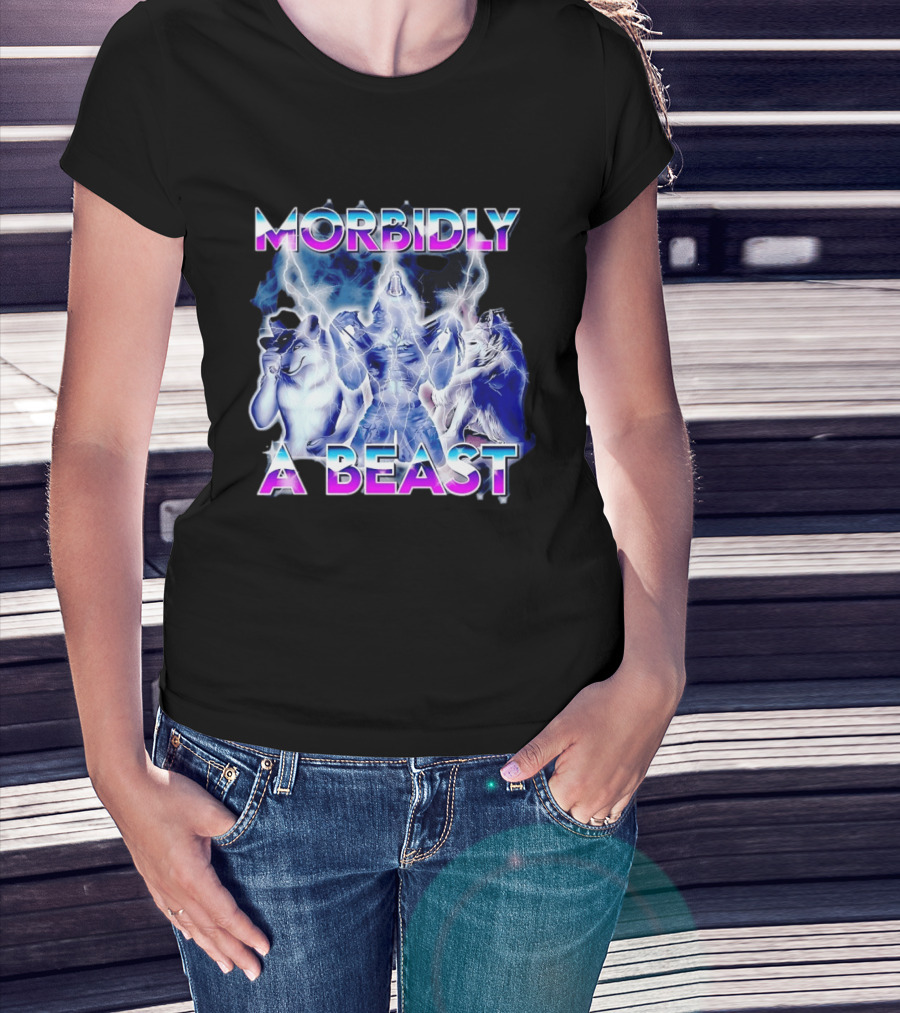 Morbidly A Beast Werewolf Aesthetic Electric Wolves T-Shirt