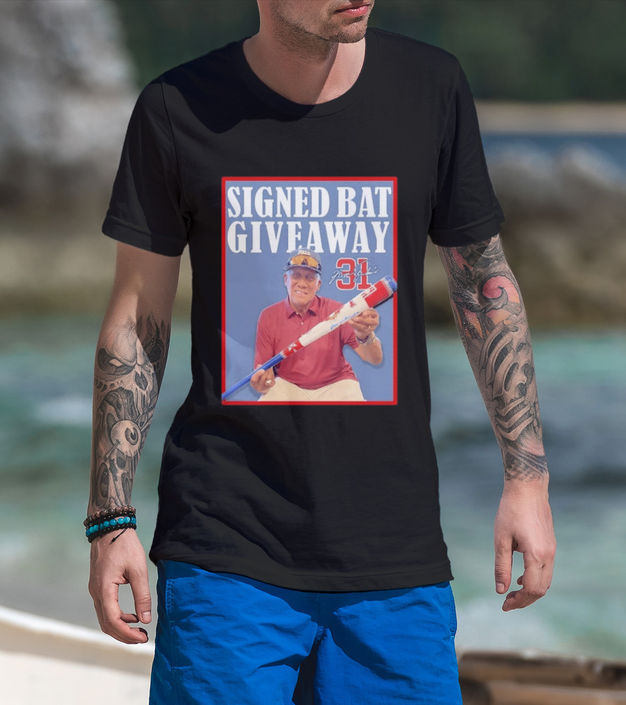 Ferguson Jenkins Signed Bat Giveaway 31 Autograph Event T-Shirt