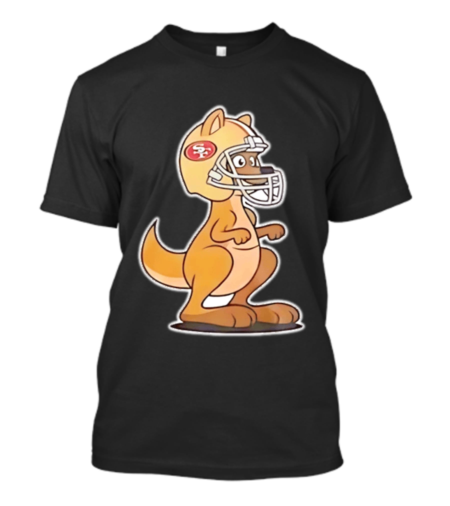 San Francisco 49ers Kangaroo Football Helmet Sports Team Fans T-Shirt