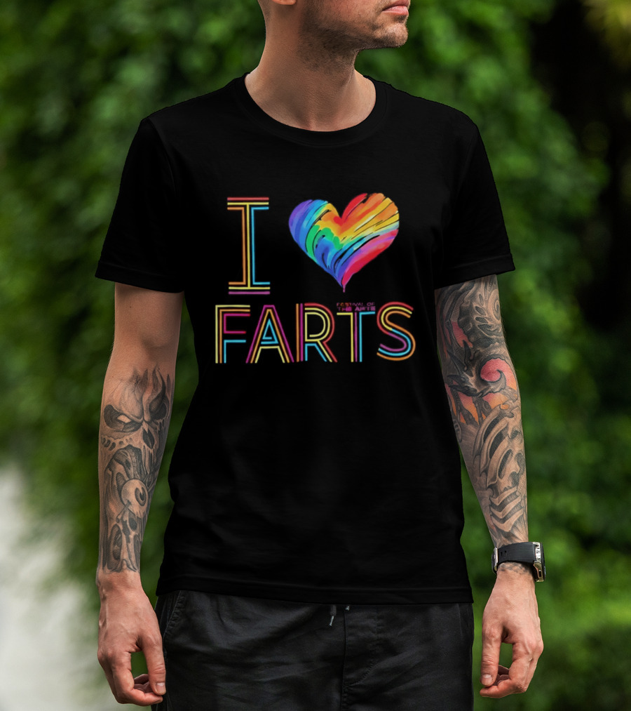 Festival Of The Arts I Love Farts Rainbow Heart T-Shirt