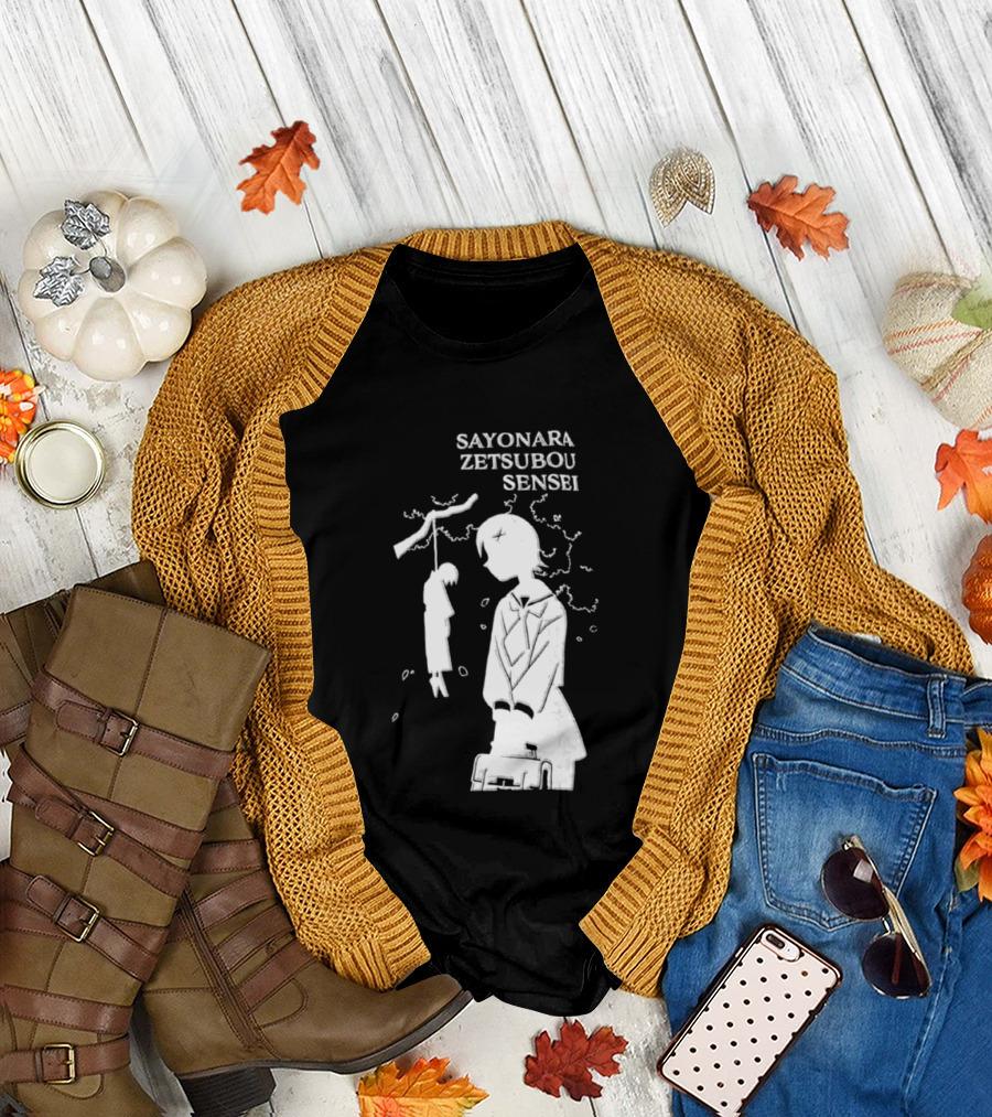 Sayonara Zetsubou Sensei Kafuka Fuura Nozomu Itoshiki T-Shirt