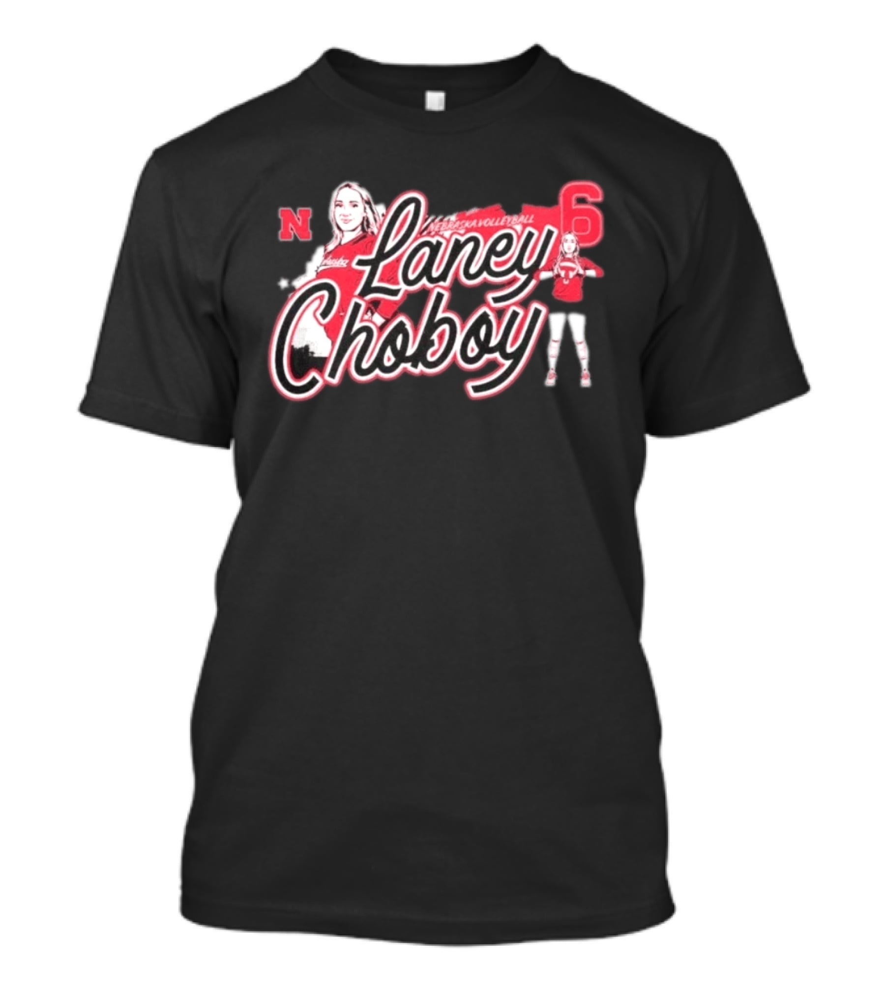 Laney Choboy Nebraska Volleyball Cornhusker Graffiti Style 6 T-Shirt