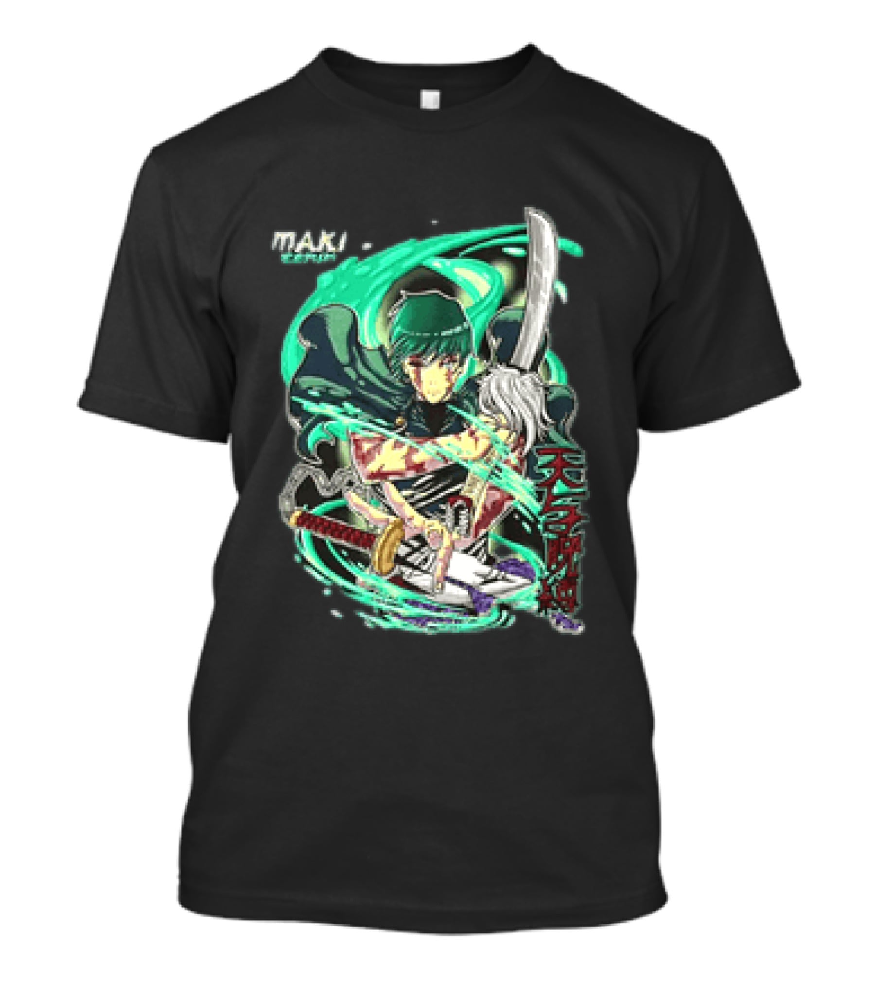 Maki Zenin Jujutsu Kaisen Tenyo Jubaku Heaven's Restriction Anime Sword T-Shirt
