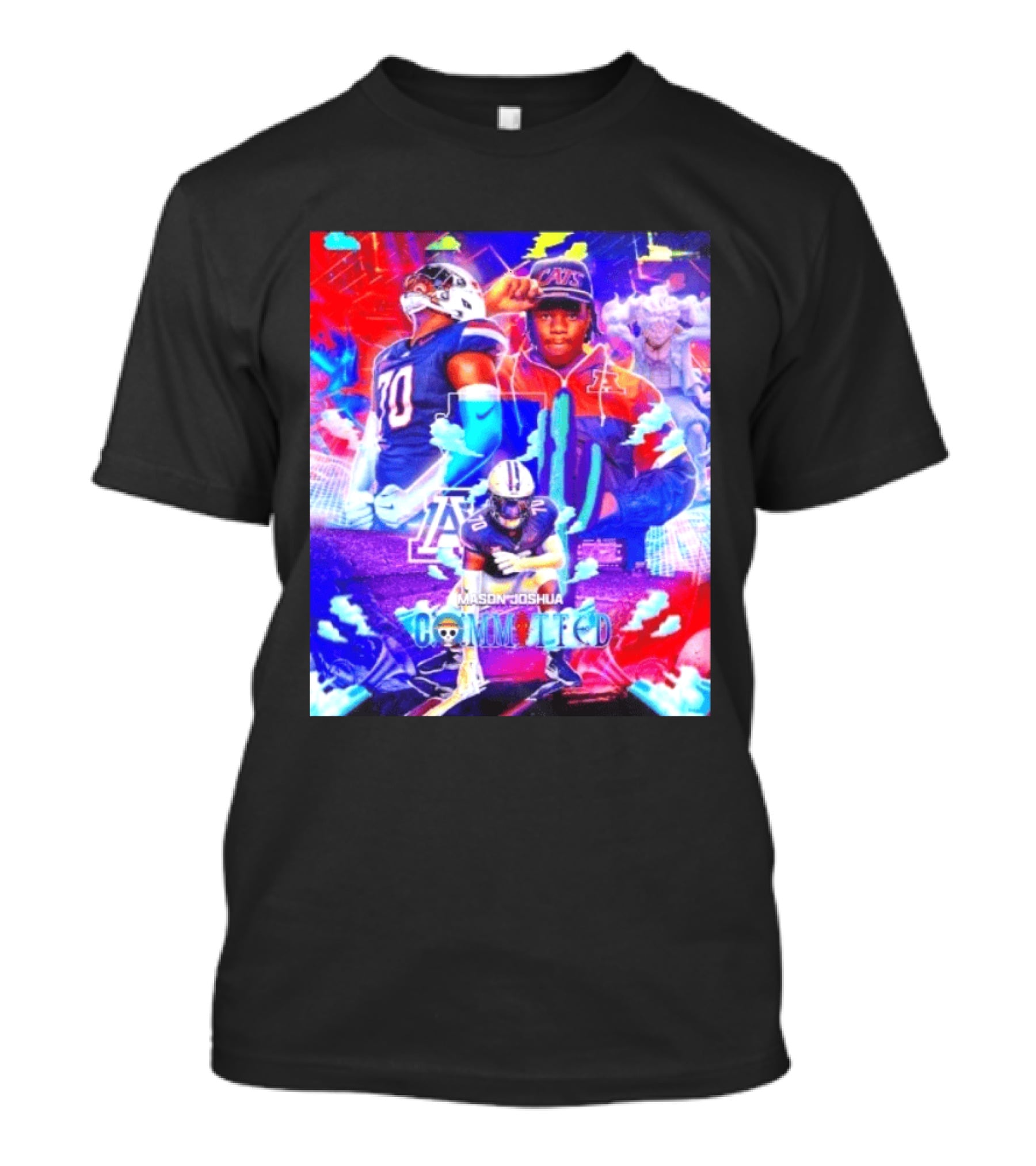 Mason Joshua Committed To Arizona Wildcats Football 2023 Featuring Wildcats Logo And Football Player T-Shirt