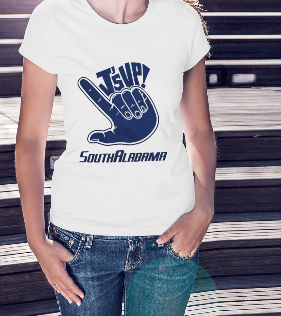 J's Up South Alabama Jaguars Hand Sign Fan Gear T-Shirt