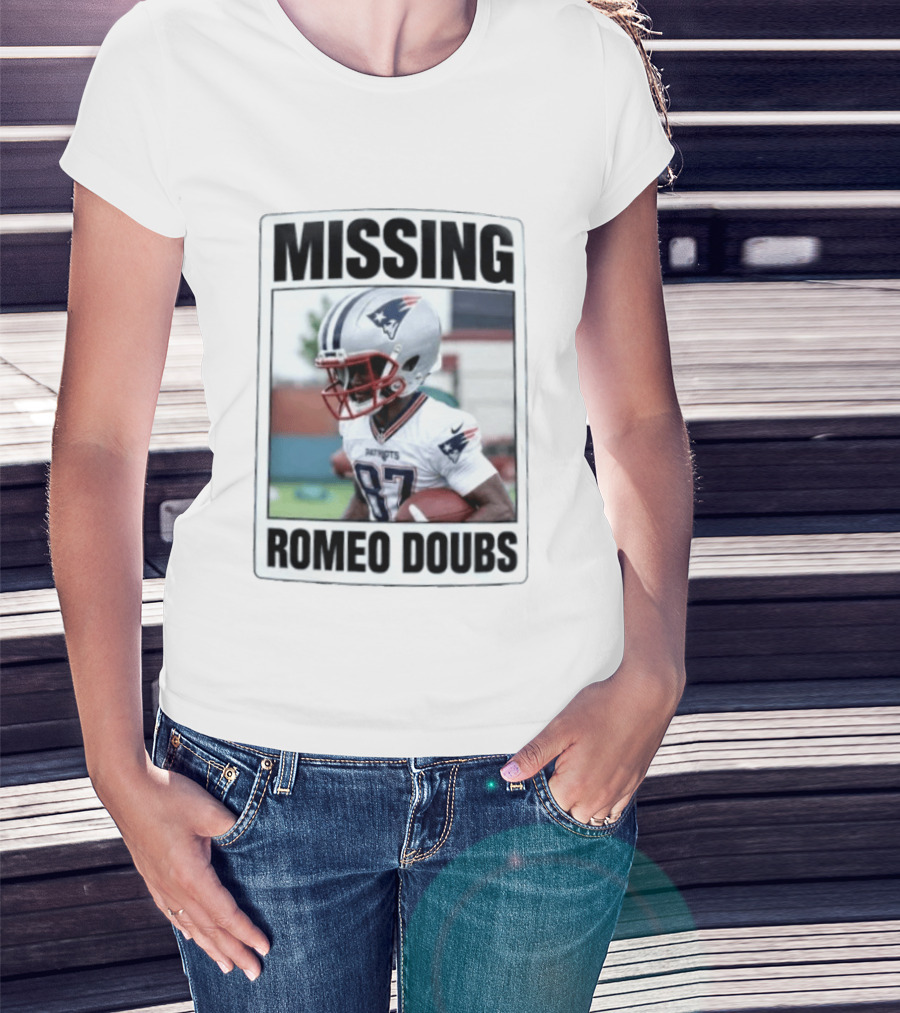 Missing Romeo Doubs New England Patriots T-Shirt