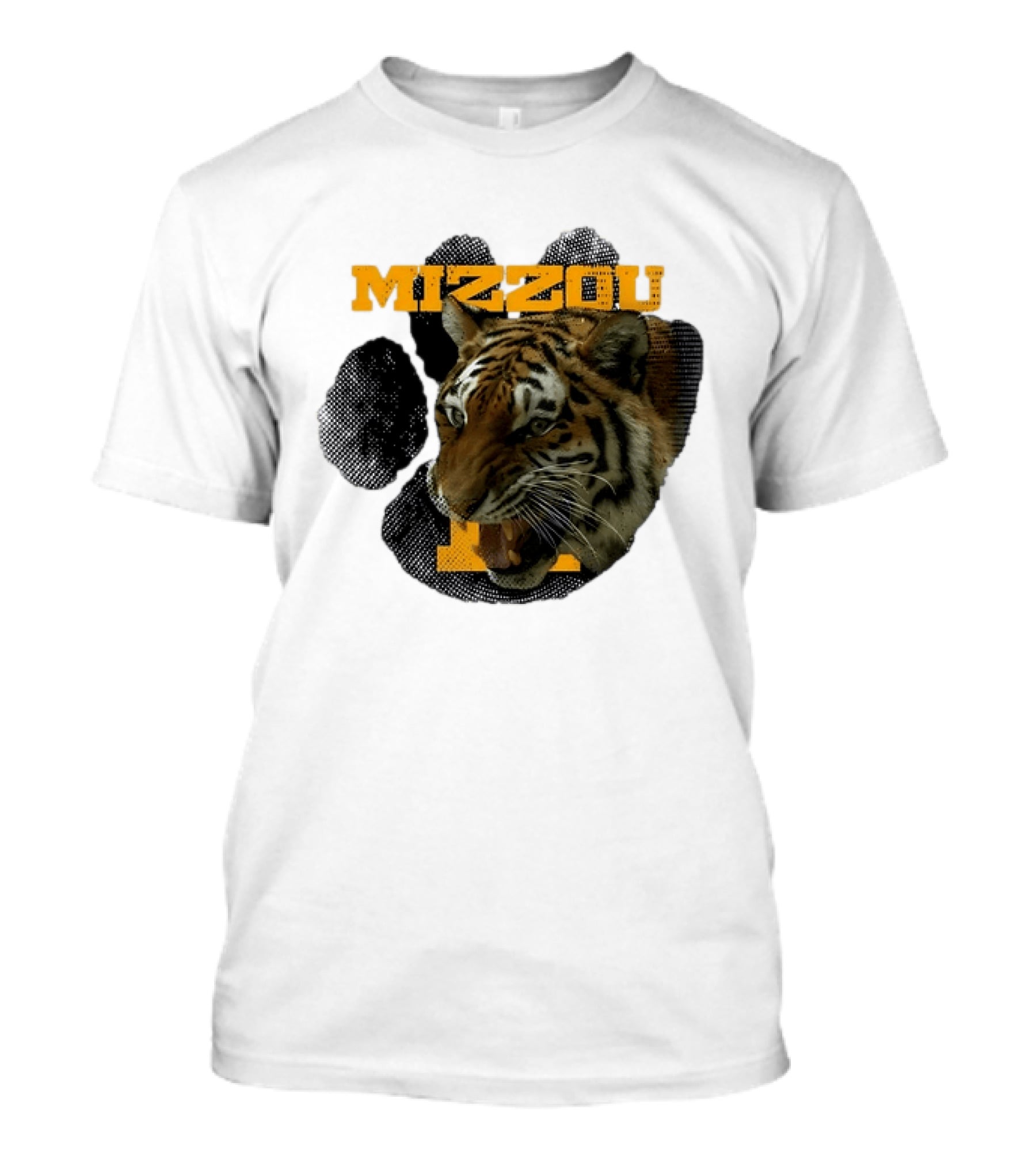 Mizzou Tigers Paw NCAA College Sports Tiger Head T-Shirt
