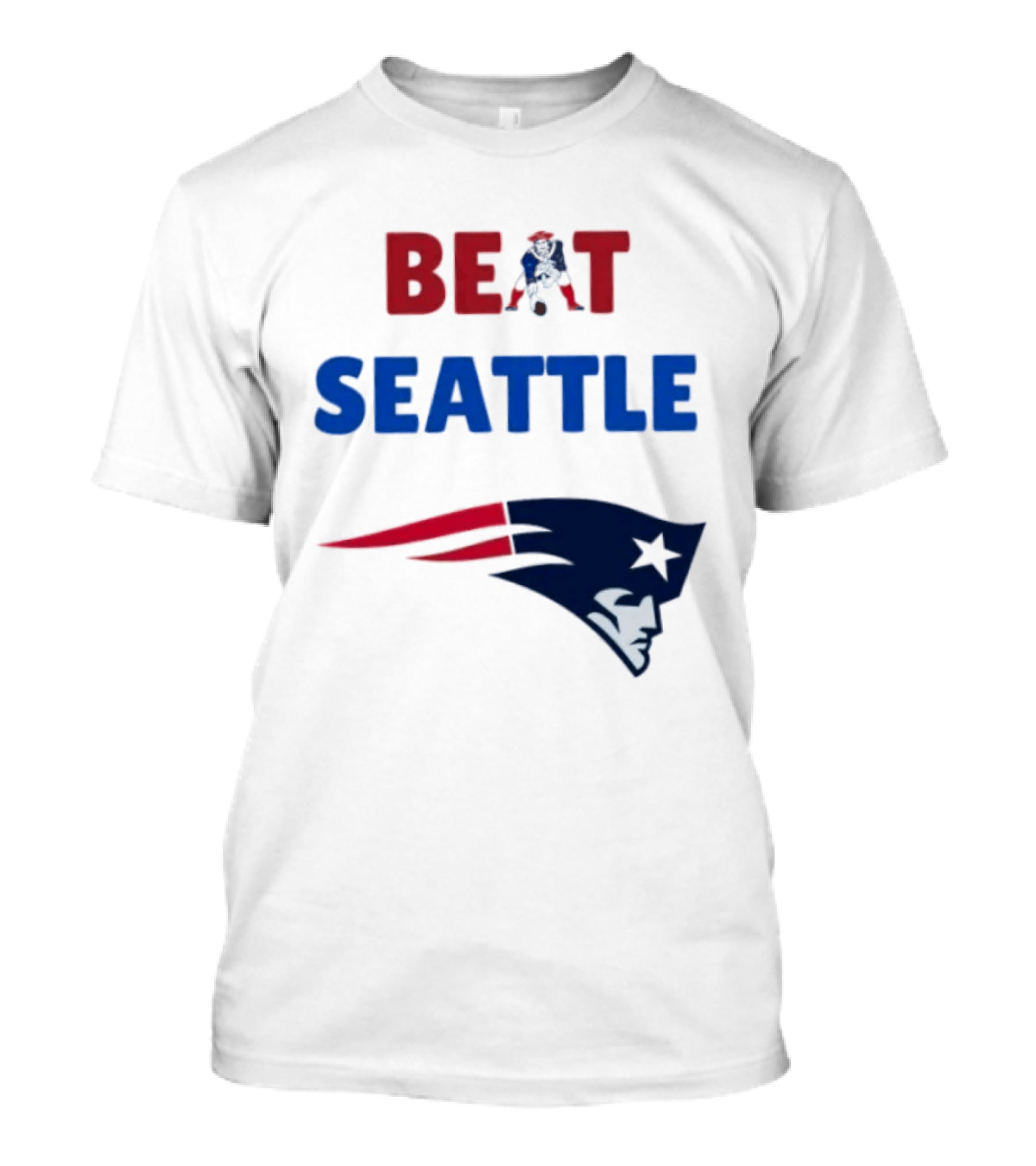 Beat Seattle New England Patriots Football Fan Gear T-Shirt