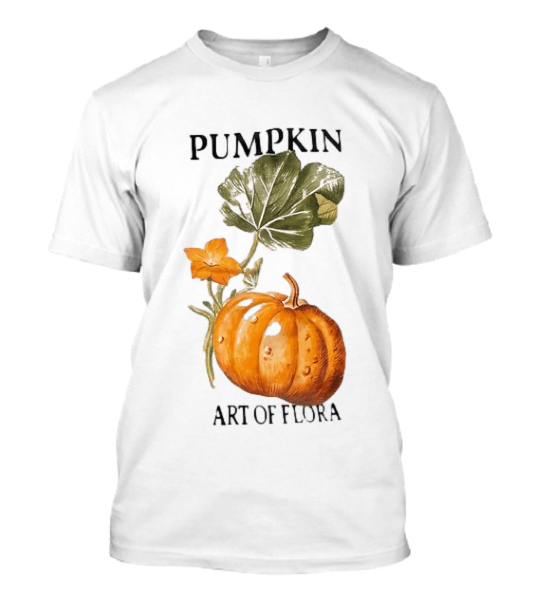 Pumpkin Art Of Flora Botanical Nature Harvest T-Shirt