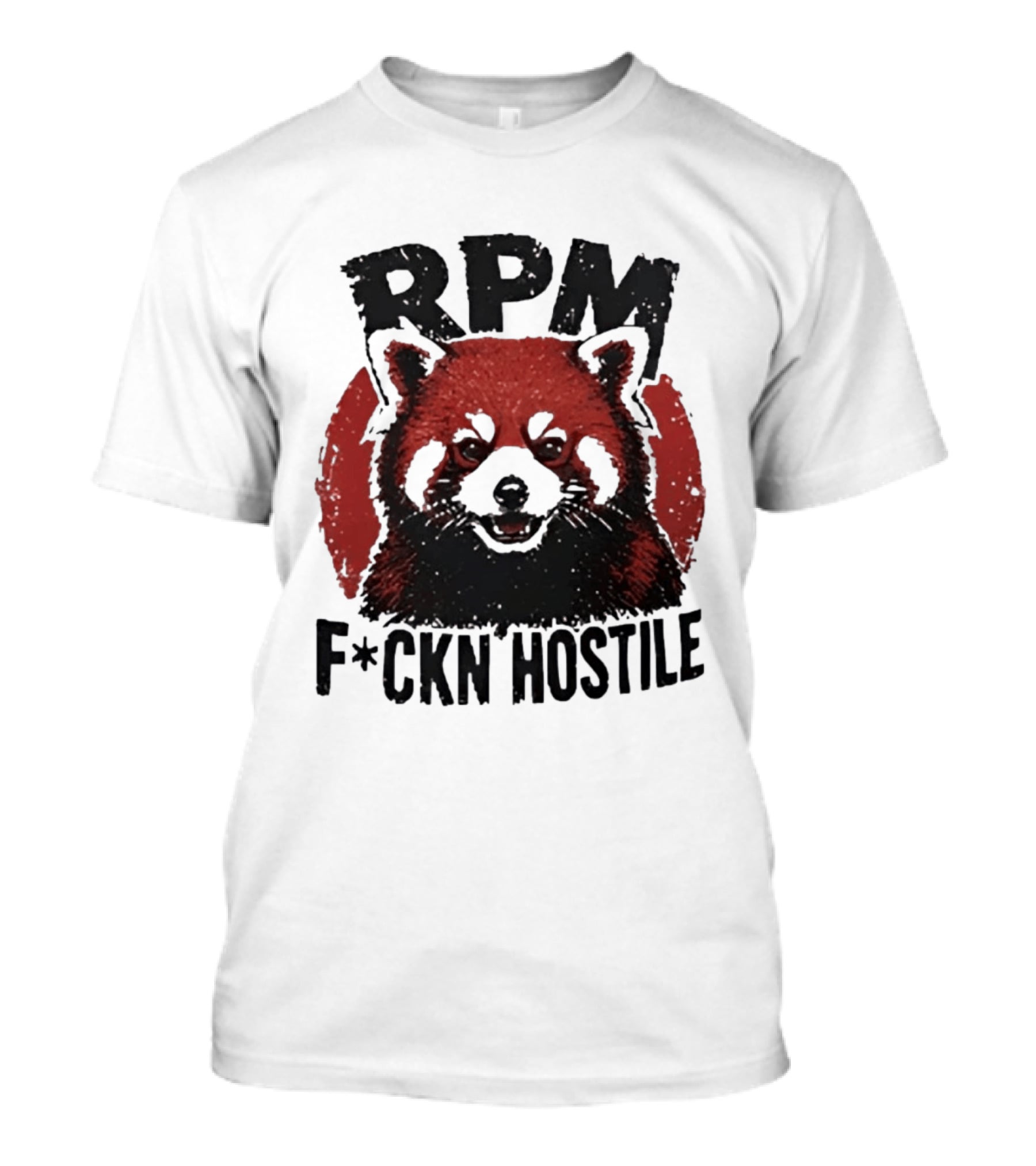 RPM Fckn Hostile Red Panda Fierce Cartoon T-Shirt