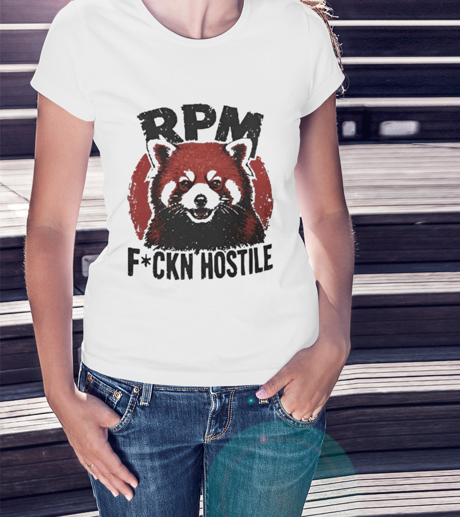 RPM Fckn Hostile Red Panda Fierce Cartoon T-Shirt