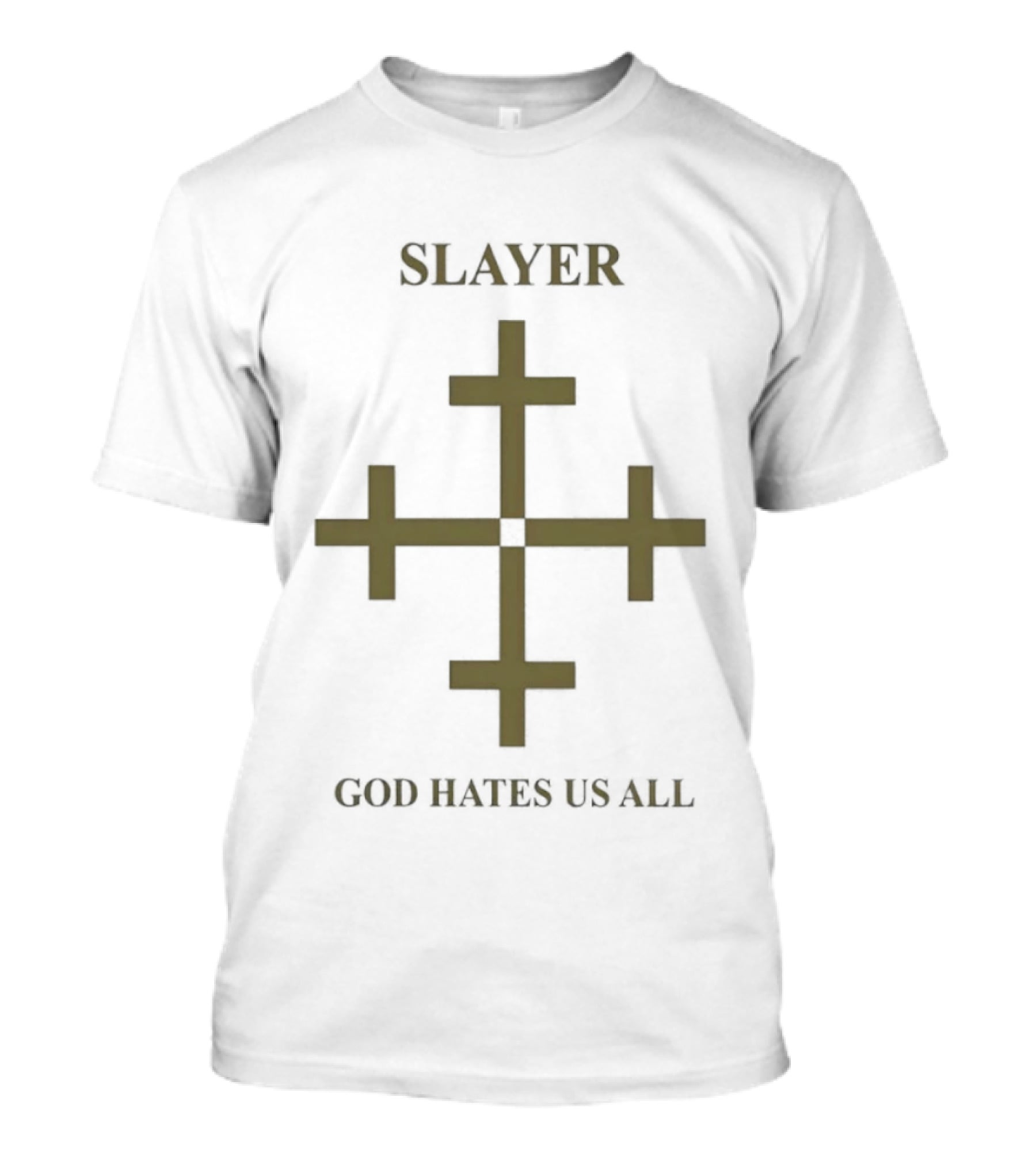 Slayer God Hates Us All Cross Symbol Thrash Metal T-Shirt