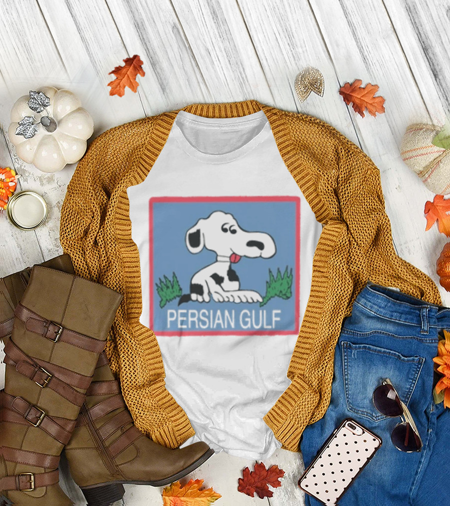 Snoopy Persian Gulf Camouflage Peanuts Cartoon T-Shirt