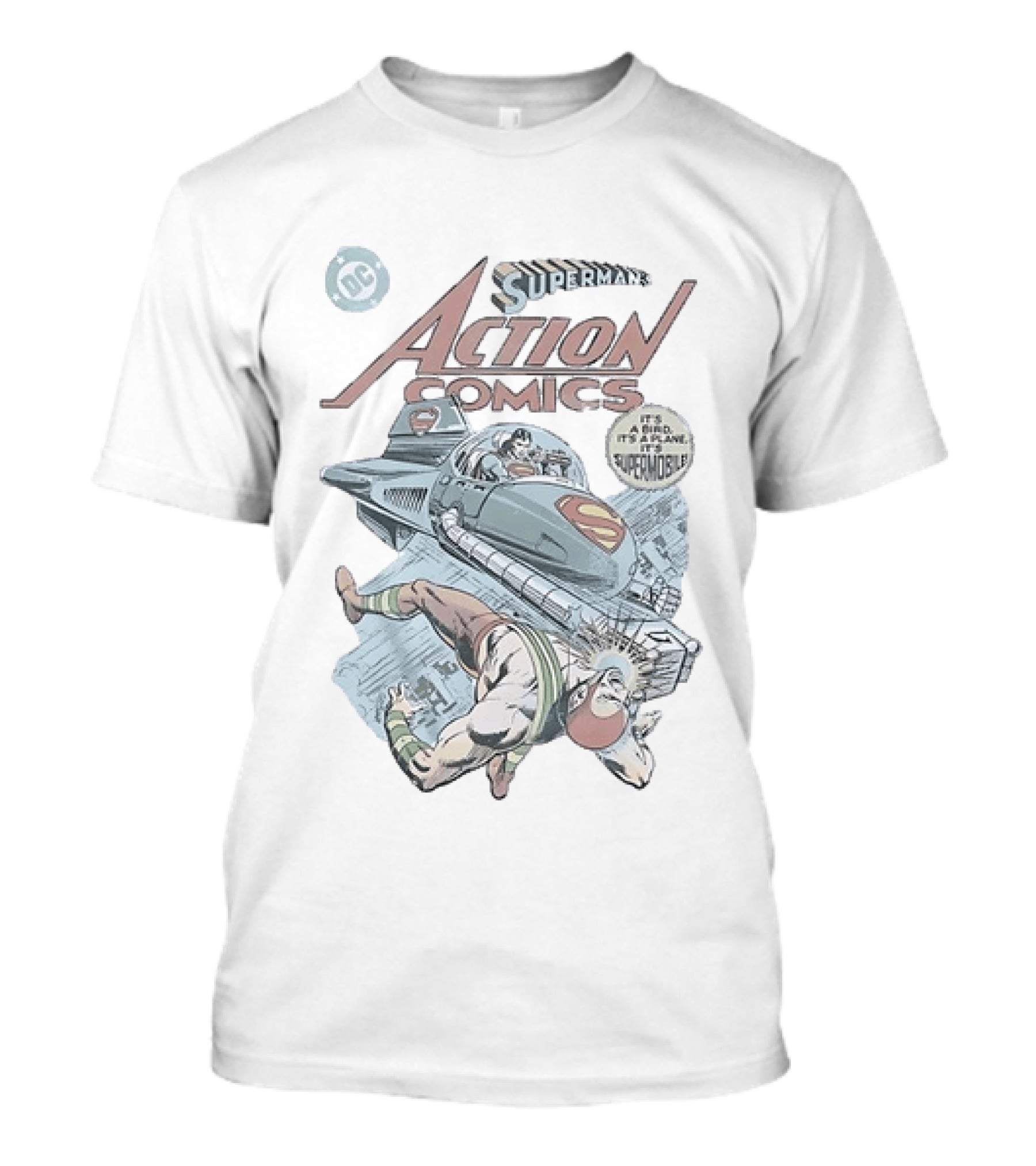 Superman's Action Comics No 461 It's A Bird It's A Plane It's The Supermobile DC T-Shirt