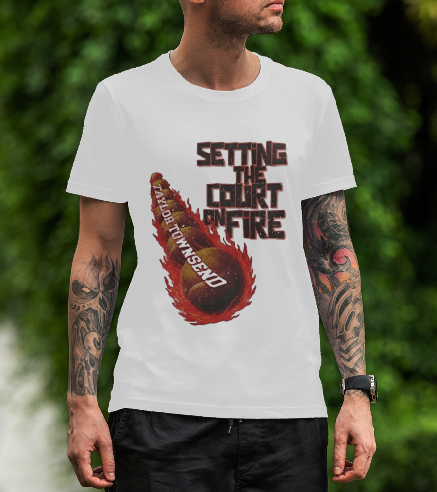 Taylor Townsend Setting The Court On Fire Tennis Flameball T-Shirt