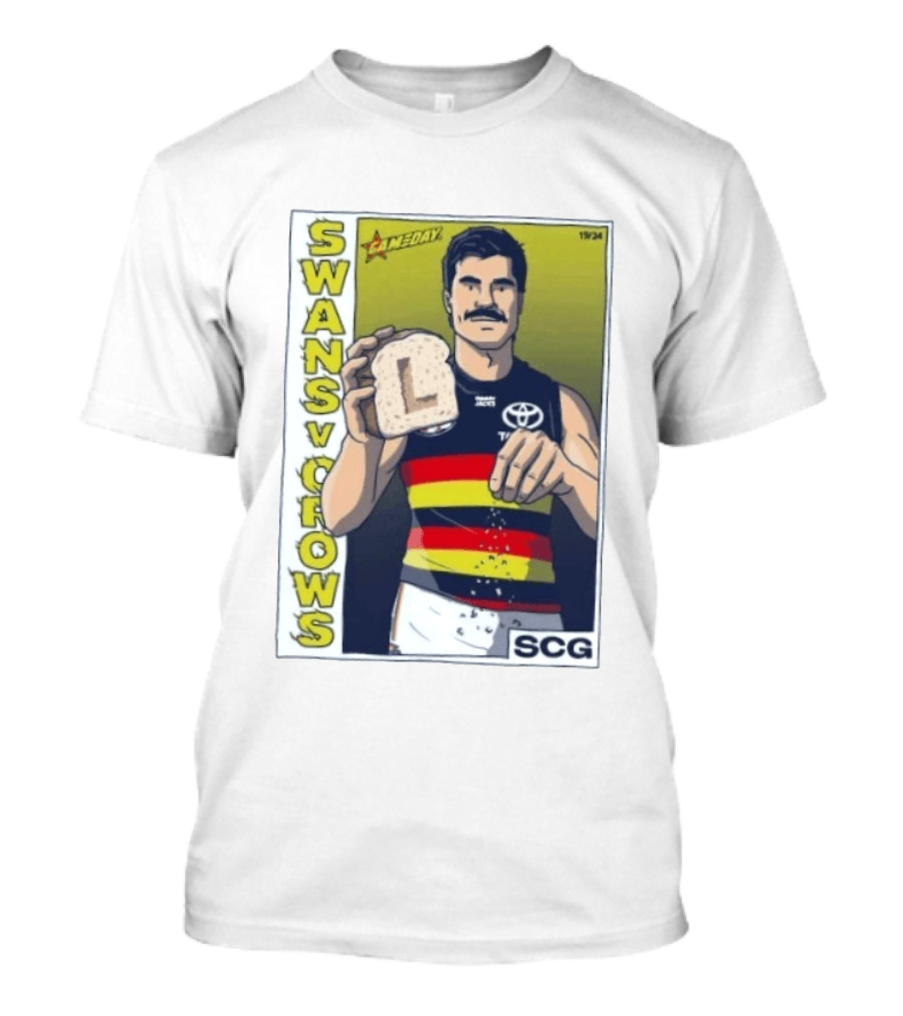 Swans Vs Crows Gameday SCG Salt Bae L Toast AFL Cartoon T-Shirt
