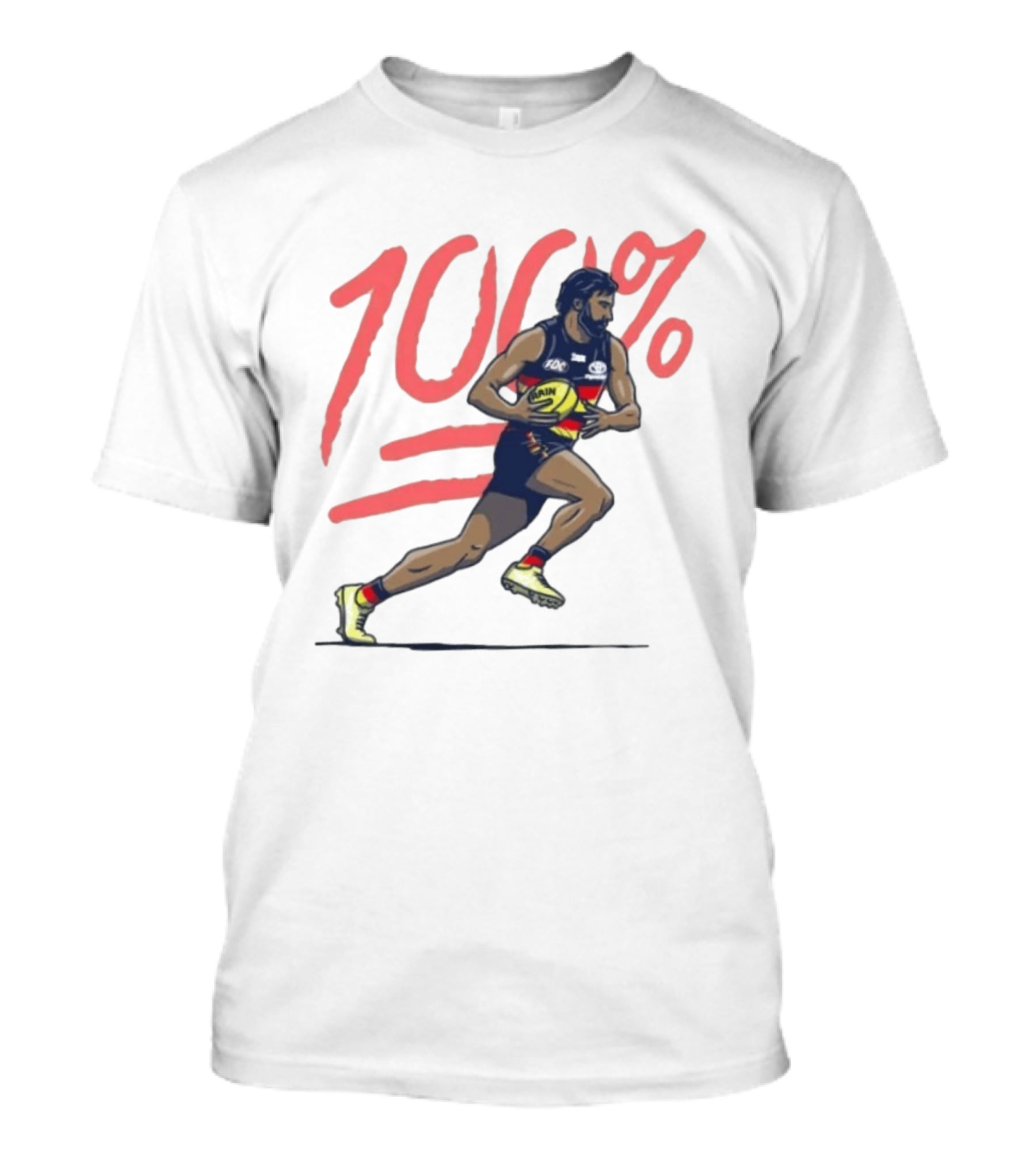 Wayne Milera 100% Adelaide Crows AFL Australian Football League Player T-Shirt