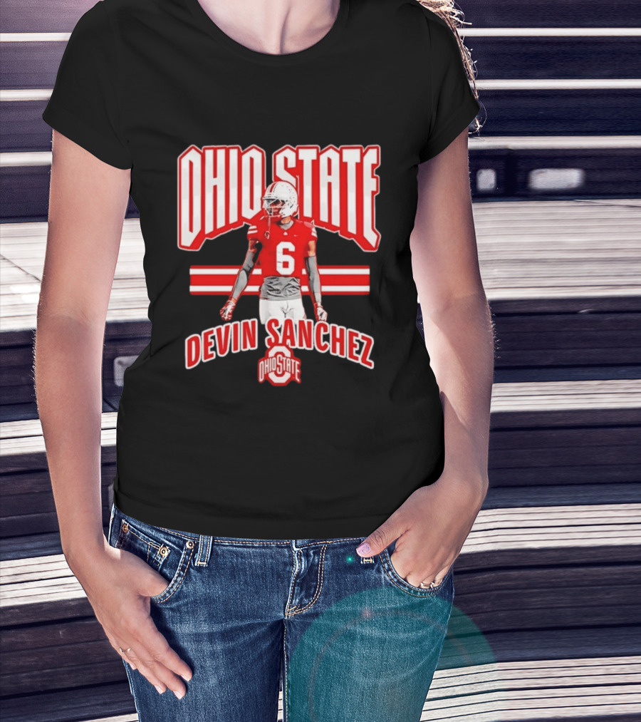Ohio State Buckeyes Devin Sanchez Number 6 Fan T-Shirt