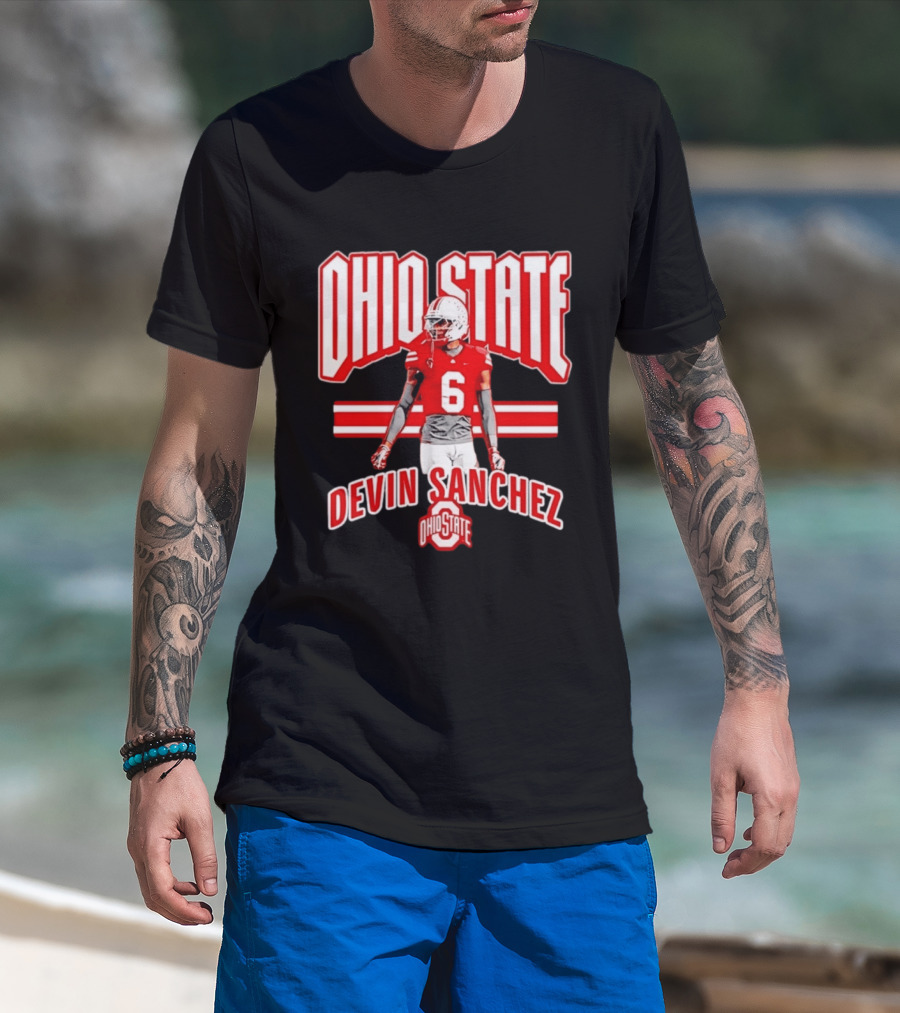Ohio State Buckeyes Devin Sanchez Number 6 Fan T-Shirt