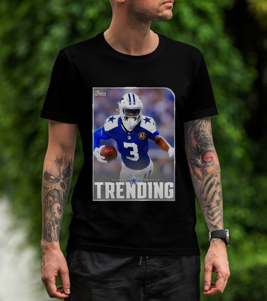 Dallas Cowboys Network Trending Number 3 Player Football T-Shirt