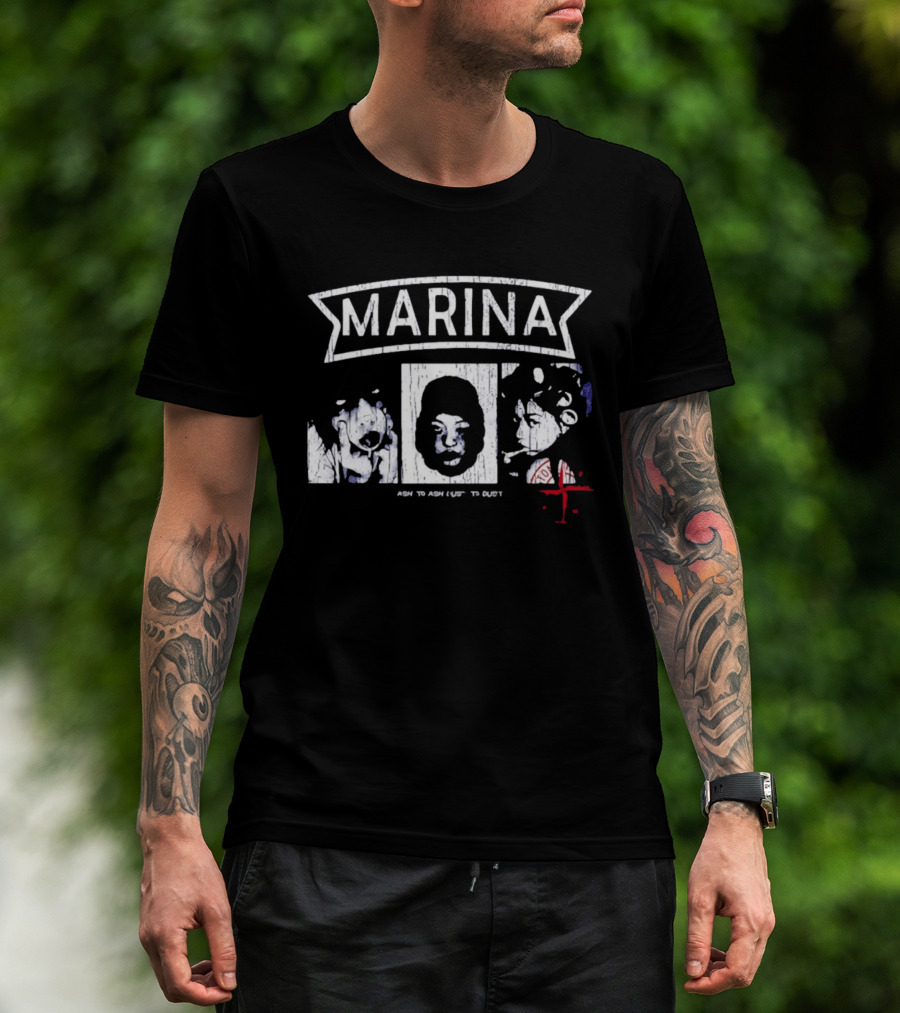 Marina Ash To Ash Dust To Dust Stone Island Distressed T-Shirt