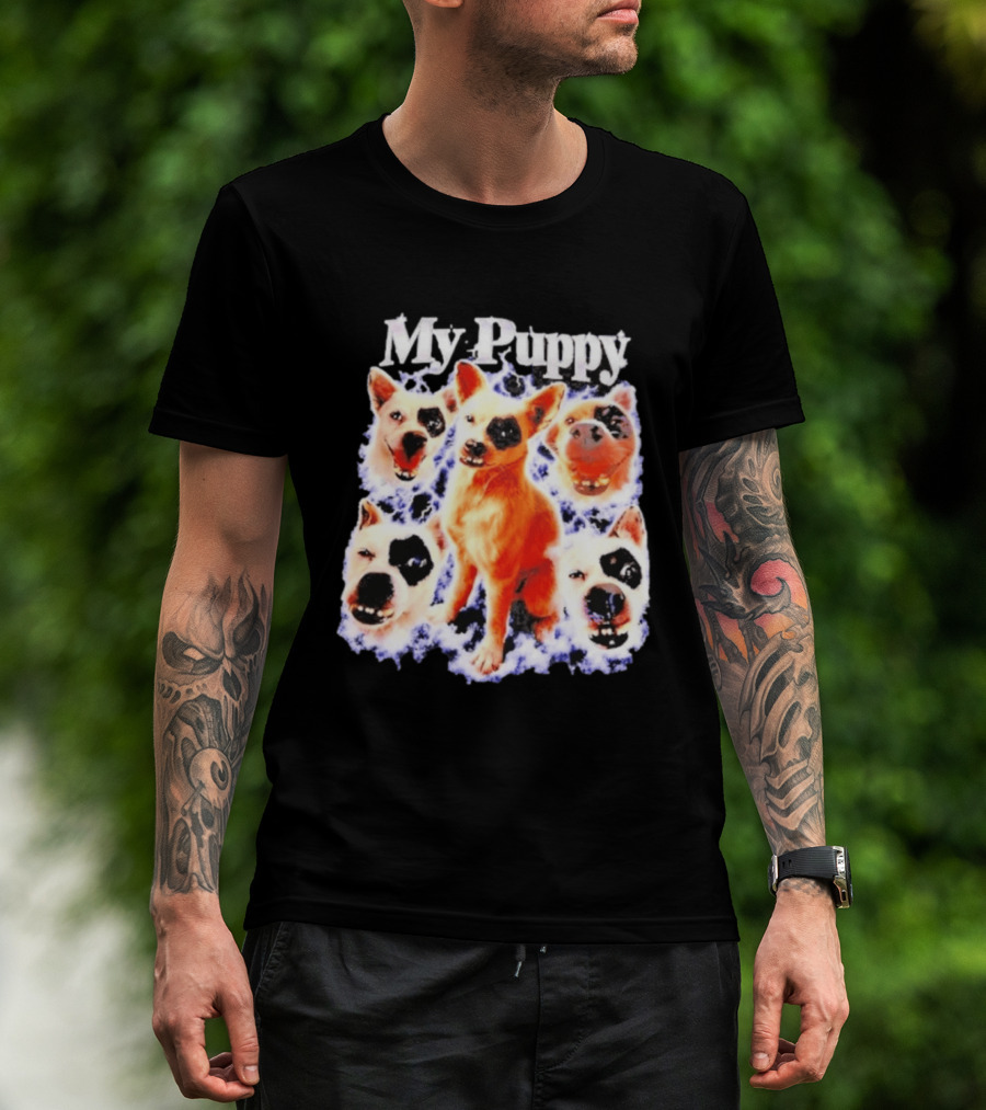 My Puppy Australian Cattle Dog Blue Heeler Faces T-Shirt