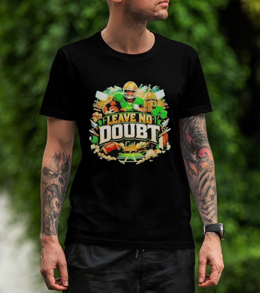 Notre Dame Fighting Irish Leave No Doubt 2026 Football Iconography T-Shirt