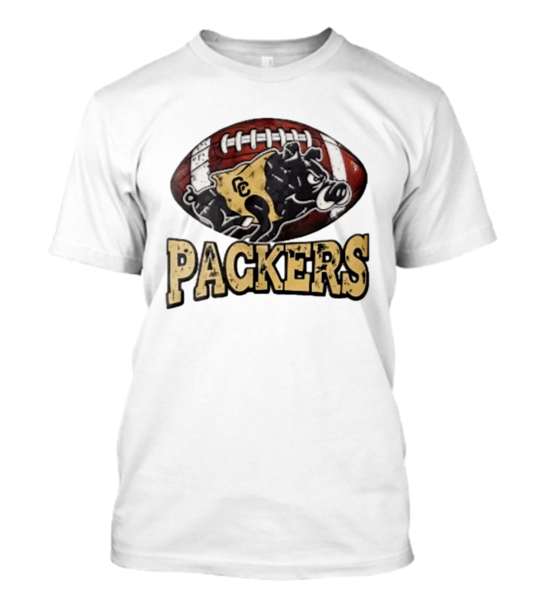 Colquitt County Packers Vintage Style Cartoon Boar Football T-Shirt