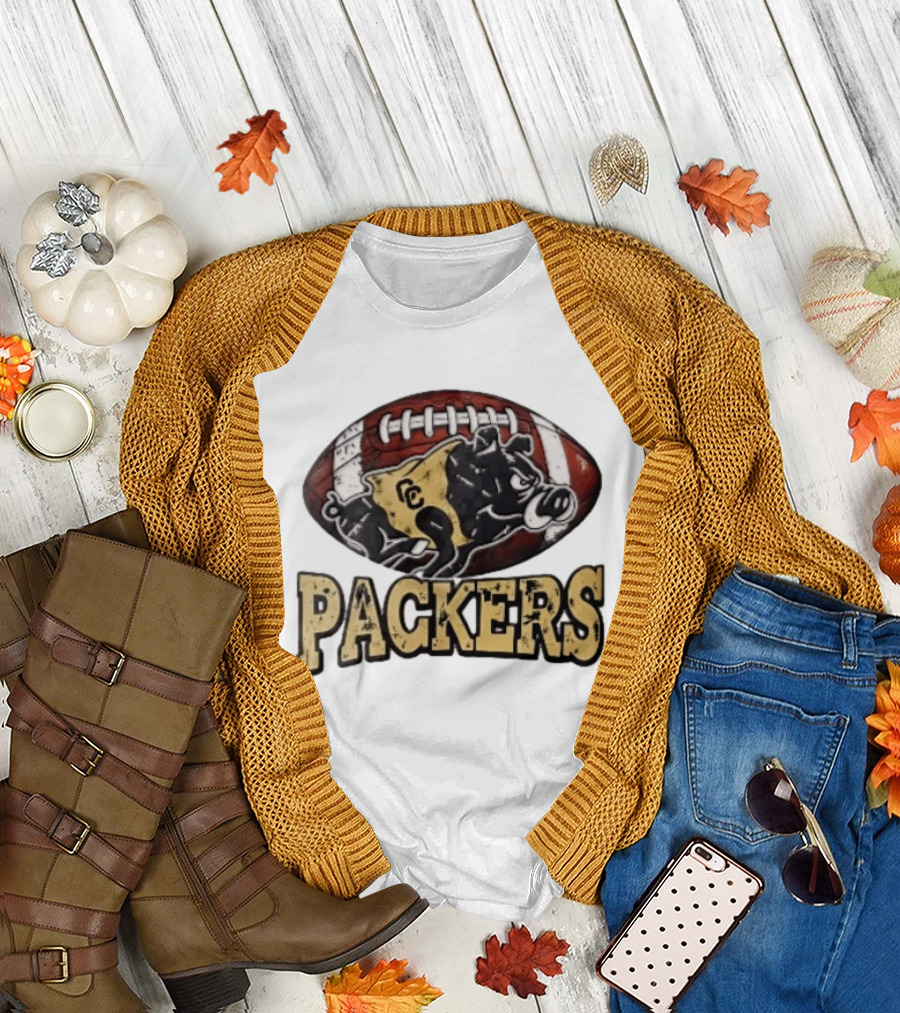 Colquitt County Packers Vintage Style Cartoon Boar Football T-Shirt