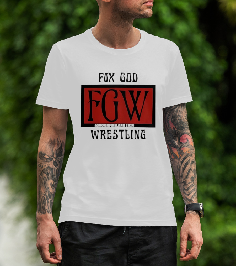 Fox God FGW Wrestling Moonfirelark 2025 Red T-Shirt