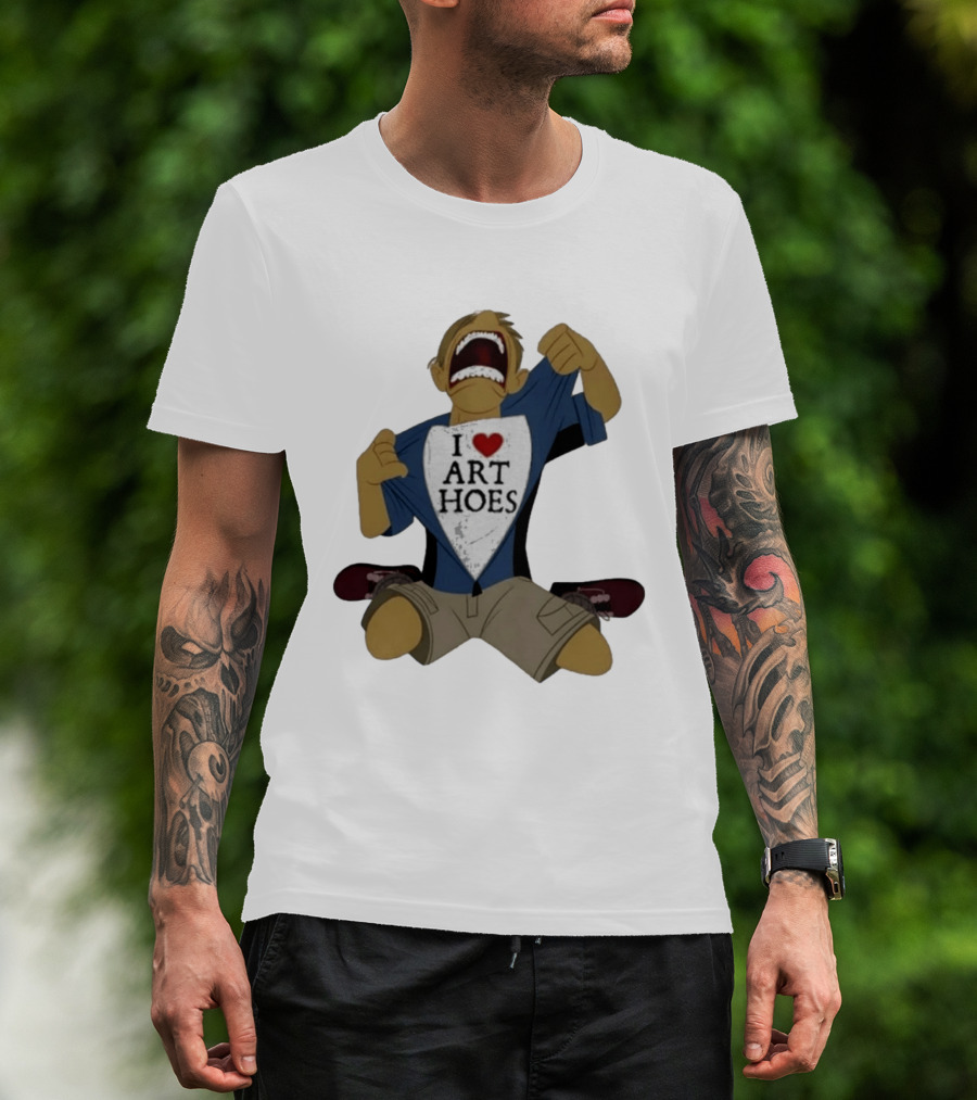 I Love Art Hoes Vintage Cartoon Style Trend T-Shirt