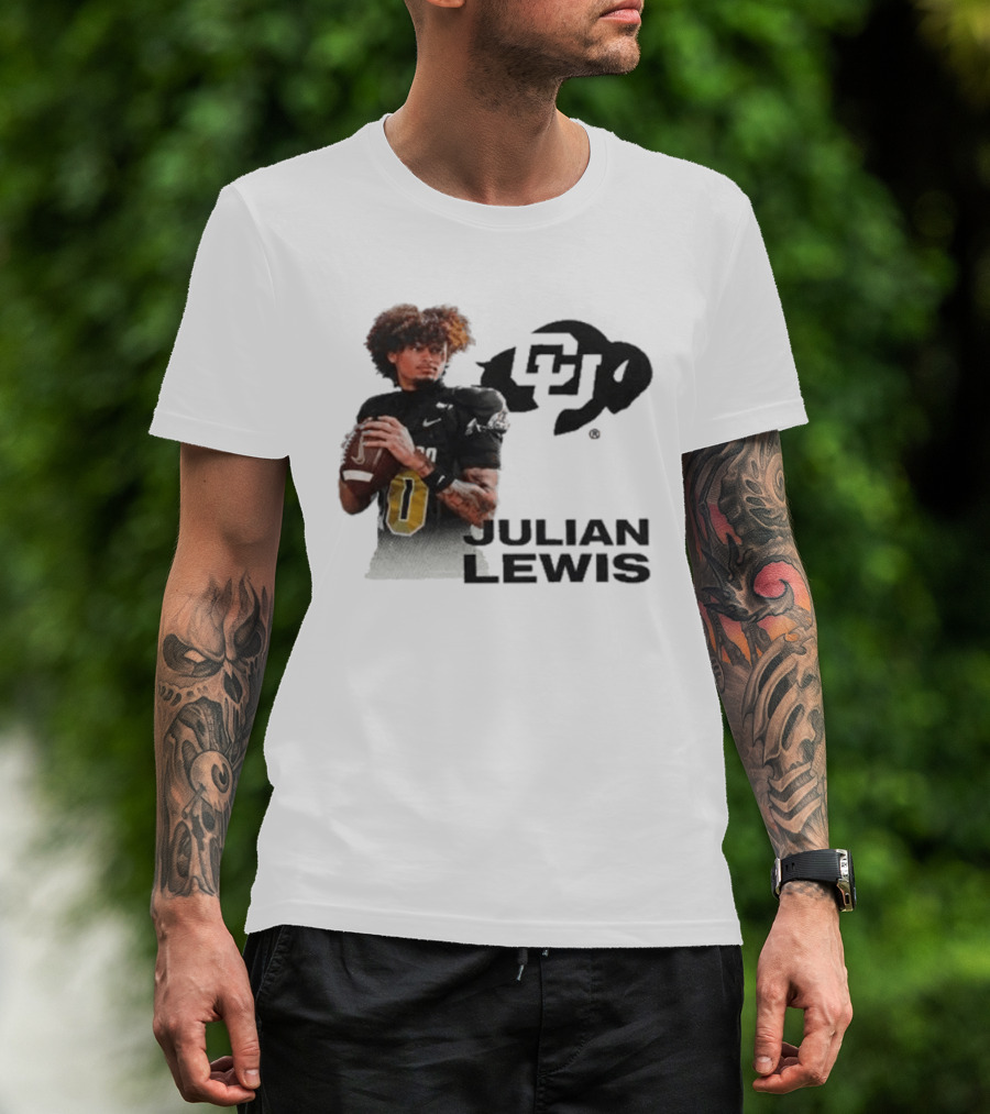 Julian Lewis Colorado Buffaloes CU Football T-Shirt