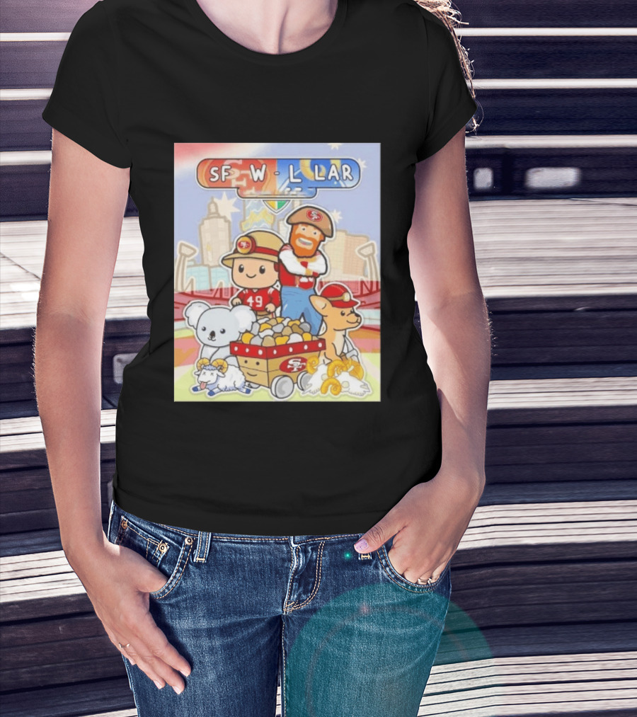 San Francisco 49ers Dig Up A Win SF W L LAR Australia T-Shirt