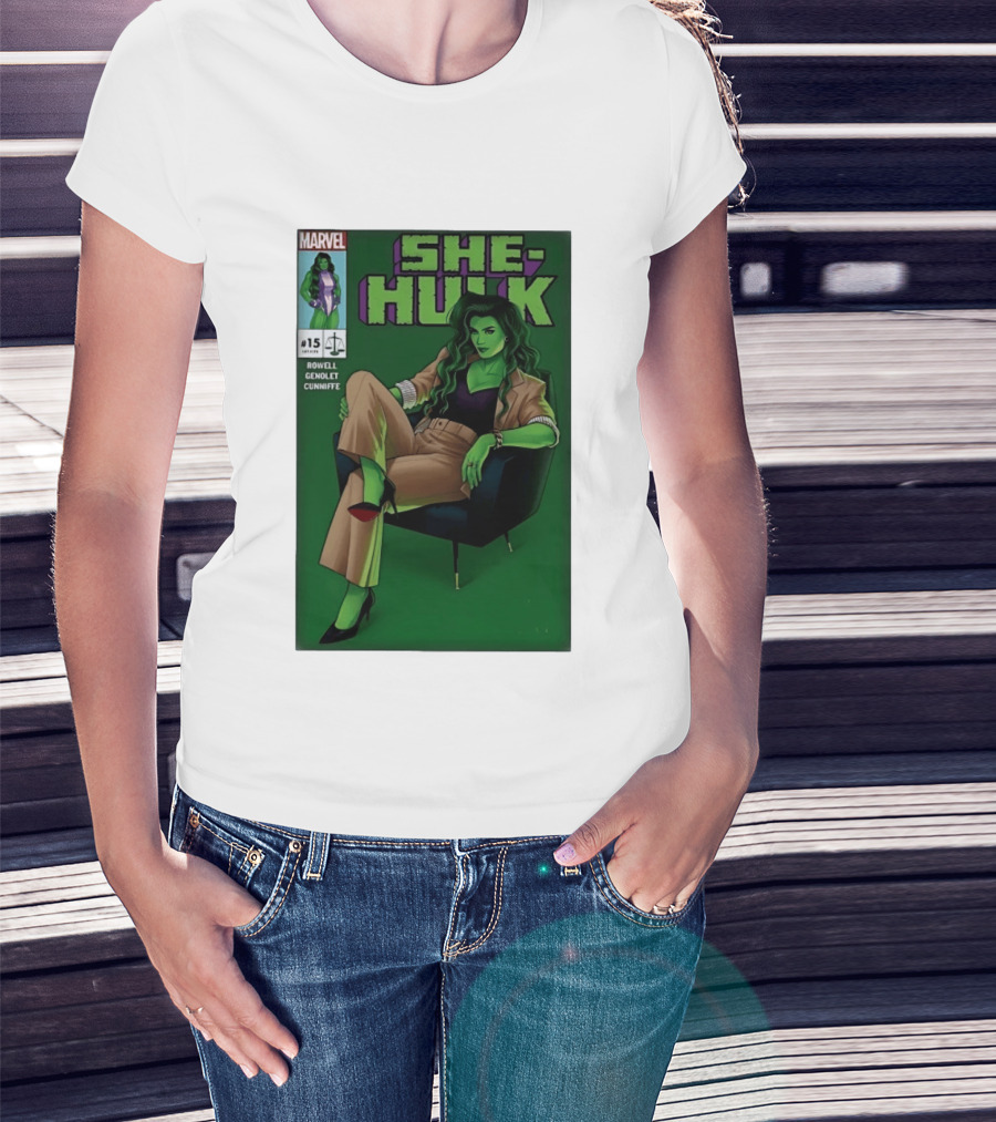 Marvel She Hulk Issue 15 Comic Book Cover Rowell Genolet Cunniffe T-Shirt