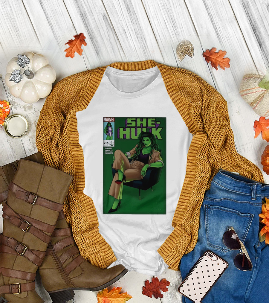 Marvel She Hulk Issue 15 Comic Book Cover Rowell Genolet Cunniffe T-Shirt