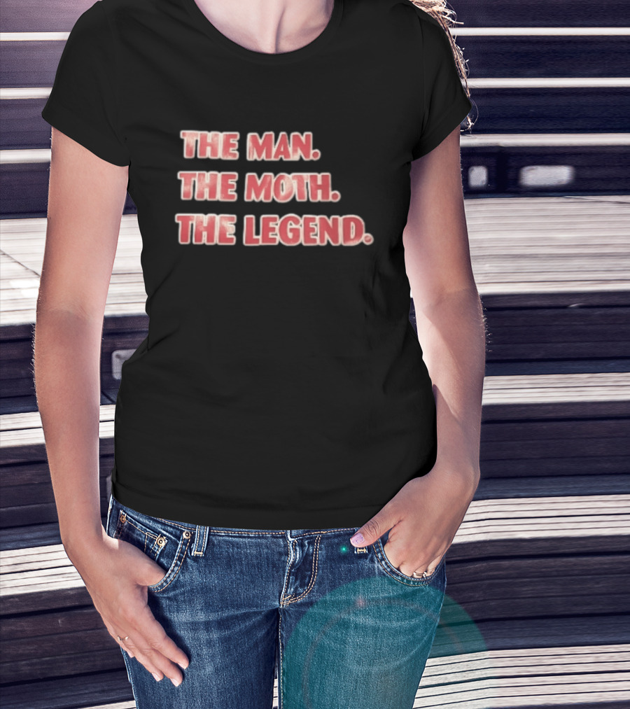 The Man The Moth The Legend Red White T-Shirt