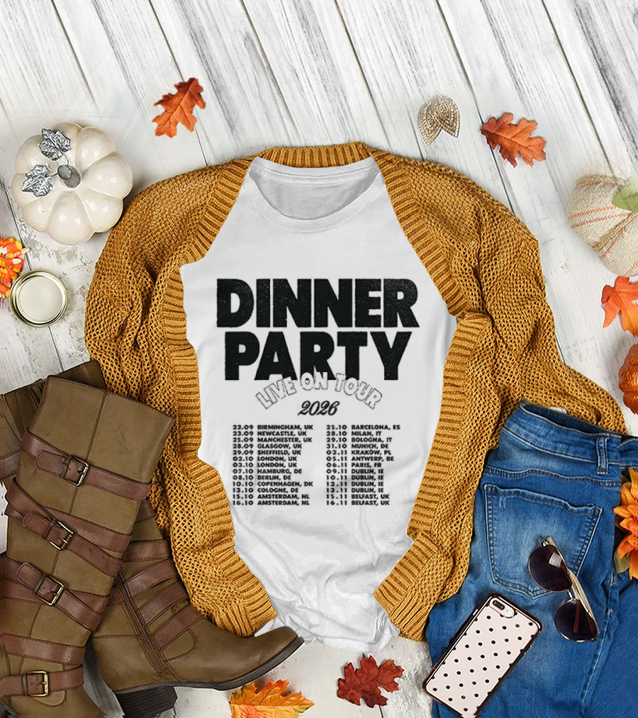 Niall Horan Dinner Party Live On Tour 2024 Dates Schedule T-Shirt