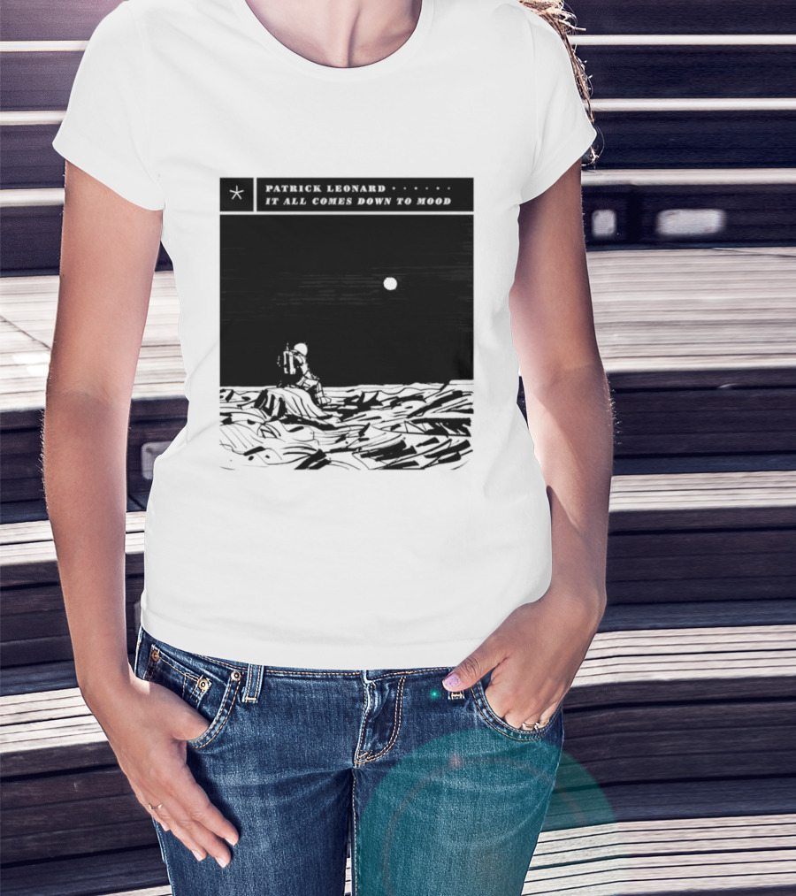 Patrick Leonard It All Comes Down To Mood Moonlit Ocean Scene T-Shirt