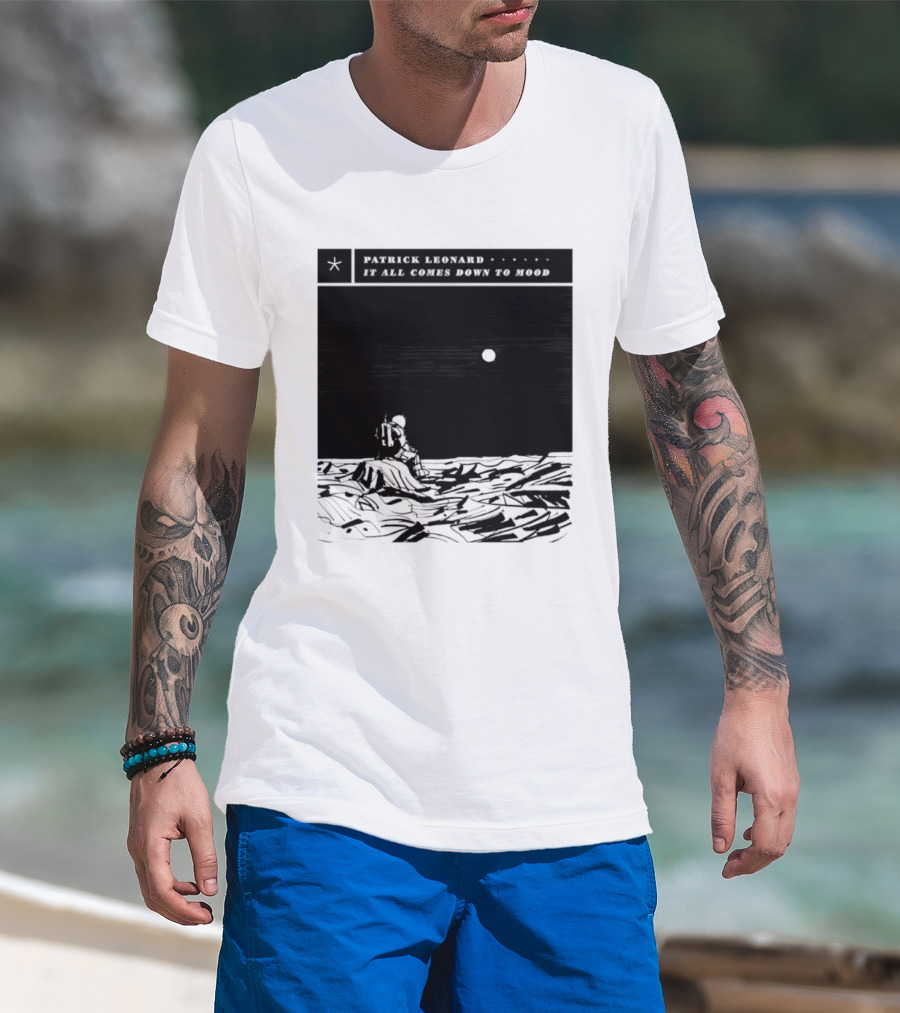 Patrick Leonard It All Comes Down To Mood Moonlit Ocean Scene T-Shirt
