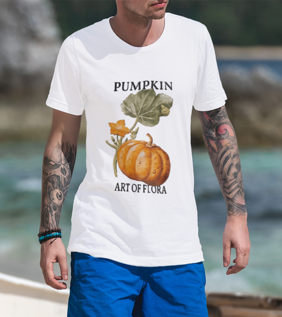 Pumpkin Art Of Flora Botanical T-Shirt