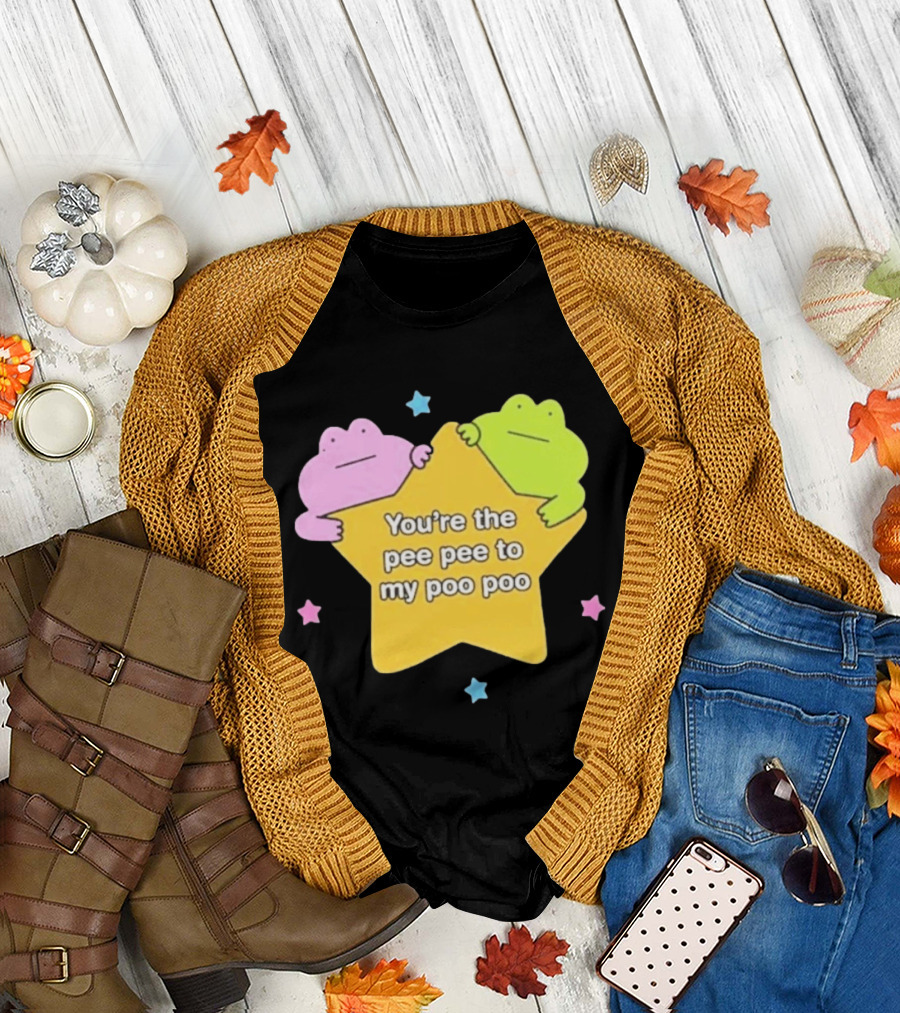 You're The Pee Pee To My Poo Poo Frogs Star Cute Pastel Kawaii Frogs T-Shirt