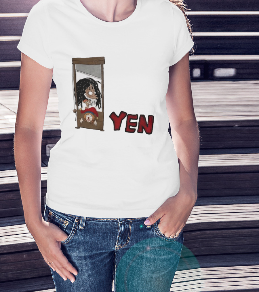 Yen Guillotine Clown Head Cartoon T-Shirt