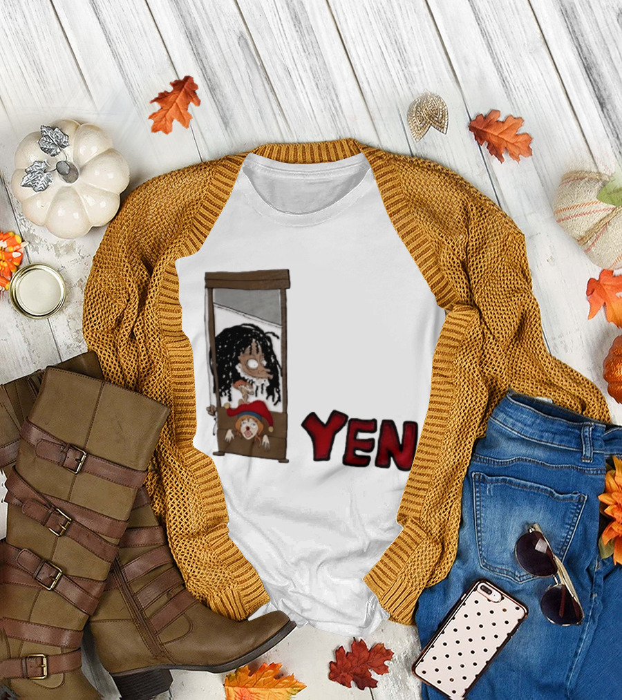 Yen Guillotine Clown Head Cartoon T-Shirt