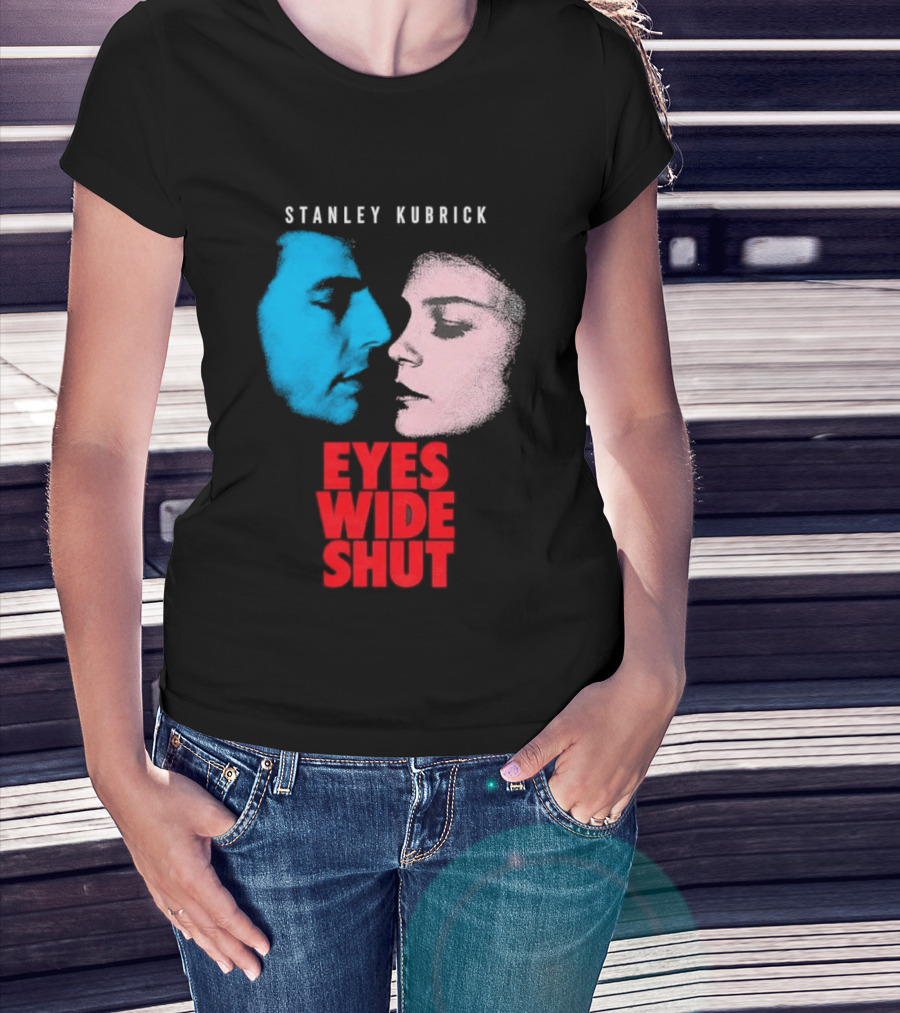Stanley Kubrick Eyes Wide Shut Blue And Pink Faces T-Shirt