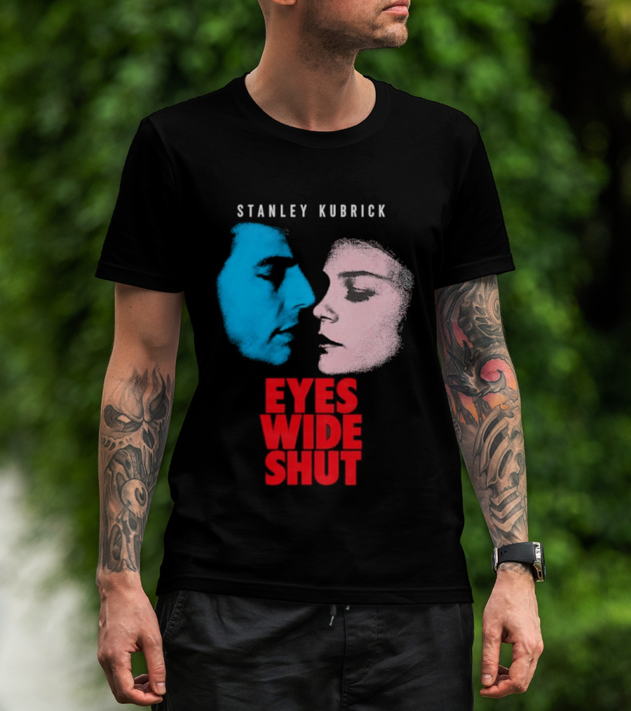Stanley Kubrick Eyes Wide Shut Blue And Pink Faces T-Shirt