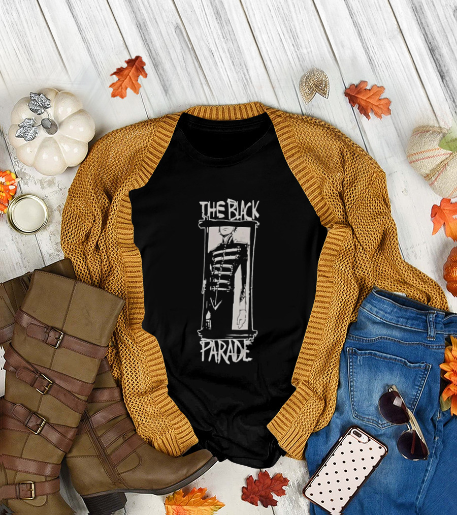 The Black Parade Marching Band Uniform Figure Sketch Frame T-Shirt